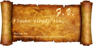 Flesko Virgília névjegykártya